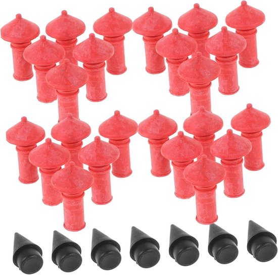 Banden Reparatie Pluggen - Paddenstoel Nagels - Lekke Banden Herstellen - Robuust Rubber Materiaal - 2.33X2.33X1.47CM - Multi van Merkloos