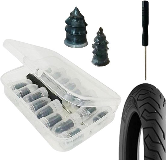Banden Reparatie Schroeven - Vacuümbanden Reparatie - Snel Banden Herstellen - Zonder Lijm - 1.2 x 0.5 cm - Zwart