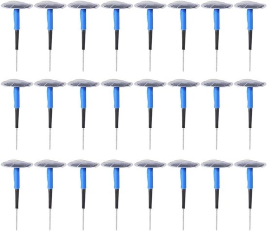 Banden Reparatie Set - Lappen Gum - Bandenspanning Voorkomen - Hoge Slijtvastheid - 24 Stuks - Blauw