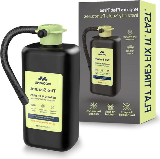 Banden Reparatie Set - Lekke Band Herstel - Snel Onderweg - TPMS Vriendelijk - 450ml - Transparant