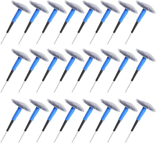 Banden Reparatie Set - Lekke Band Herstel - Tubeless Banden Dichten - Paddestoel Vormig - 36 Bij 4mm - Blauw van Merkloos