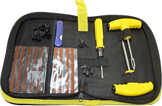 Banden Reparatie Set - Lekke Band Hulpmiddel - Snel Banden Herstellen - 34 Delige Kit