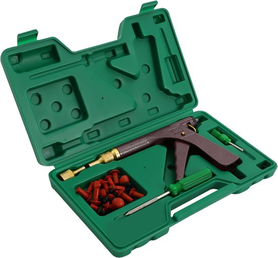 Banden Reparatiepistool - Punctie Tool - Tubeless Banden Herstellen - Snel en Zonder Demontage - 85 Stuks Kit - Zwart