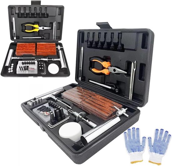 Banden reparatieset - Lek reparatie - Auto en motor - 117 delig - 15 minuten - Universeel