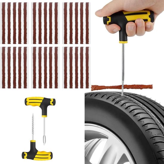 Banden reparatieset - Lekke band gereedschap - Noodreparatie onderweg - Robuust metaal en rubber - Maat M - Niet gespecificeerd