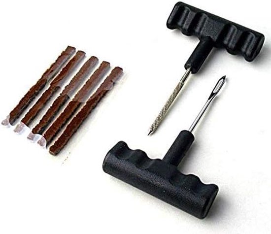 Banden Reparatieset - Lekke Band Reparatie - Noodreparatie Banden - Universeel Toepasbaar - 5 Rubberen Strips - Rood