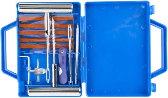 Banden reparatieset - Lekke banden tool - Snelle banden reparatie - Heavy duty metaal - 17 cm zaag - Blauw