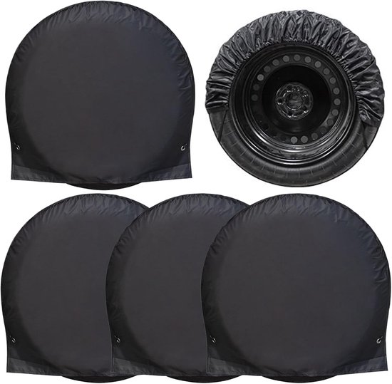 Bandenhoezen - Wielbeschermers - Banden Beschermen - Water- en Zonwerend - 4 Stuks - Zilverkleurig