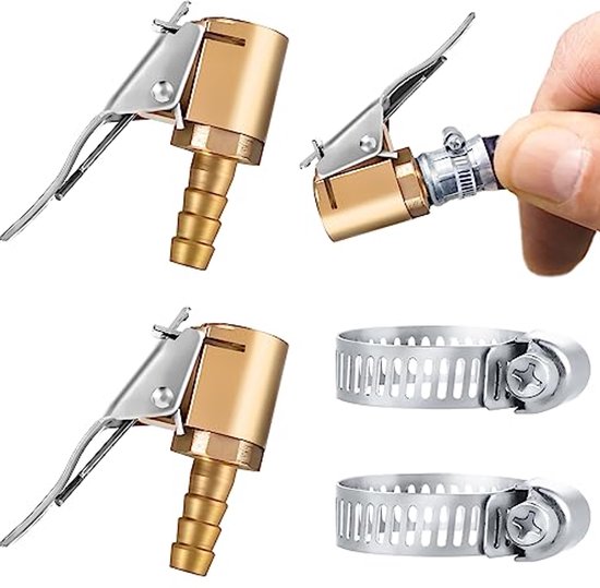 Bandenluchtklem met Clipadapter - Luchtboorkopband Inflator Set met Slangreparatie Connector van Merkloos