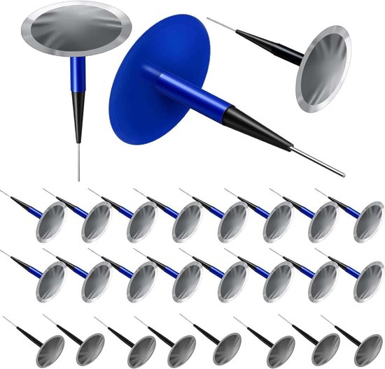Bandenreparatie Kit - Paddenstoel Plug Set - Band Lekken Herstellen - Natuurlijk Rubber Materiaal - 24 Stuks - Zwart van Merkloos