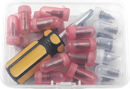Bandenreparatie Nagels - Punctie Reparatie Kit - Onderweg Banden Herstellen - Zelf Tappend Ontwerp - 12 x 05 cm - Zwart