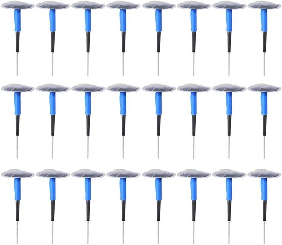 Bandenreparatie Paddestoel - Plakker Set - Band Lek Repareren - Hoge Temperatuur Bestendig - 24 Stuks - Blauw van Merkloos