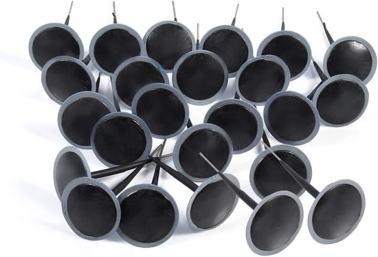 Bandenreparatie Pluggen - Rubber Herstel - Band Lekken Dichten - Geïntegreerde Stop - 6 mm Schacht - Zwart