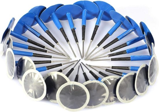 Bandenreparatie Plugs - Lekreparatie Paddenstoel - Band Punctie Dichten - Hoge Slijtvastheid - 24 Stuks - Zwart