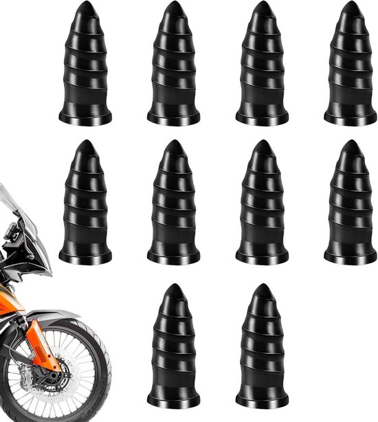Bandenreparatie Schroefpluggen - Rubberen Schroeven - Lekke Banden Repareren - Moeiteloze Reparatie - 10 stuks - Zwart