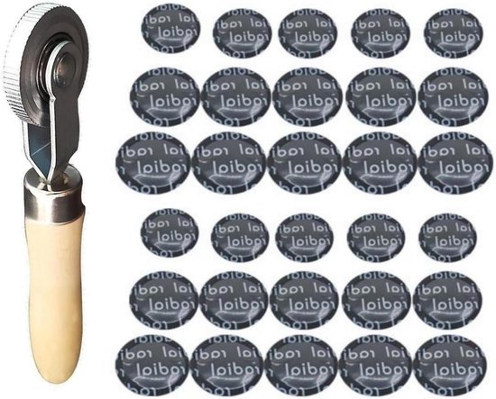 Bandenreparatie Set - Lekke Band Hulpmiddel - Snelle Banden Reparatie - Inclusief Rol Gereedschap - 30 Patches - Zwart