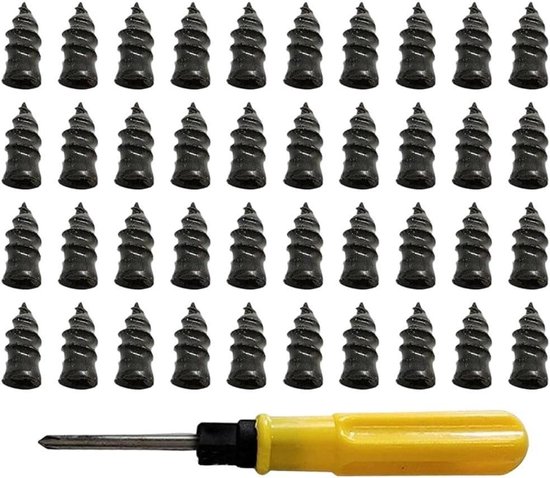 Bandenreparatie Set - Rubberen Nagels - Lekke Banden Herstellen - Geen Band Demontage - 20 Grote 20 Kleine - Zwart