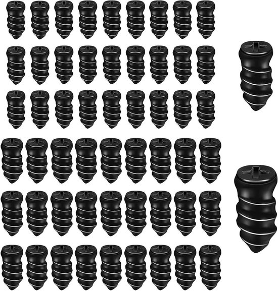 Bandenreparatie Spijkers - Rubberen Schroefpluggen - Lekkende Banden Repareren - Duurzaam Rubber Metaal - Klein en Groot - Zwart van Merkloos