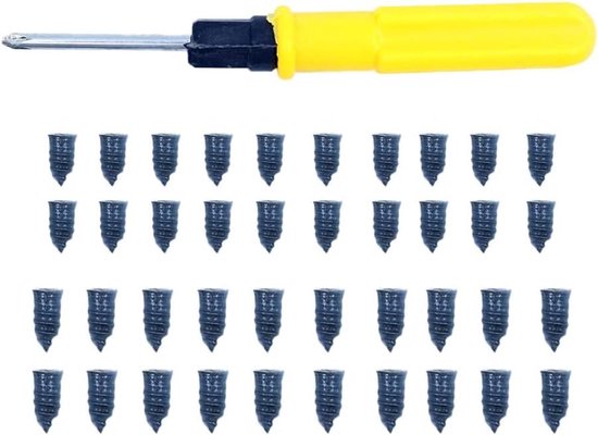 Bandenreparatie Spijkers - Vacuümband Reparatie - Zelf Banden Plakken - Snelle Reparatie - 40 Stuks - Zwart