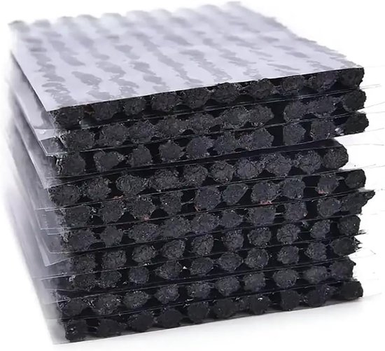 Bandenreparatie Wormen - Tubeless Reparatieset - Nood Bandenreparatie - Kant-en-klaar Butyl - 10 cm 6 mm - Zwart van Merkloos