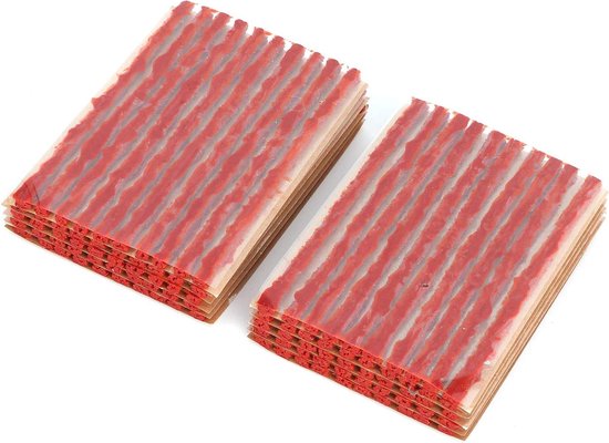 Bandenreparatiepluggen - Rubberen Afdichtstrips - Lekke Banden Herstellen - Geen Lijm Nodig - 100x3mm - Bruin