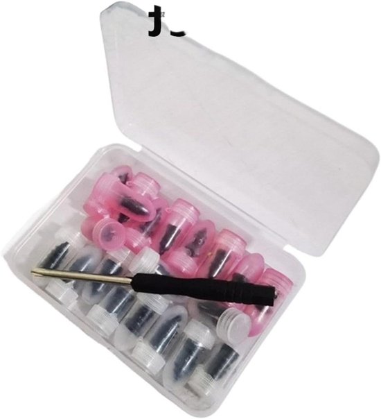 Bandenreparatieschroeven - Rubberen nagels - Lekke banden repareren - Snelle doe-het-zelf oplossing - 4 stuks - Zwart van Merkloos
