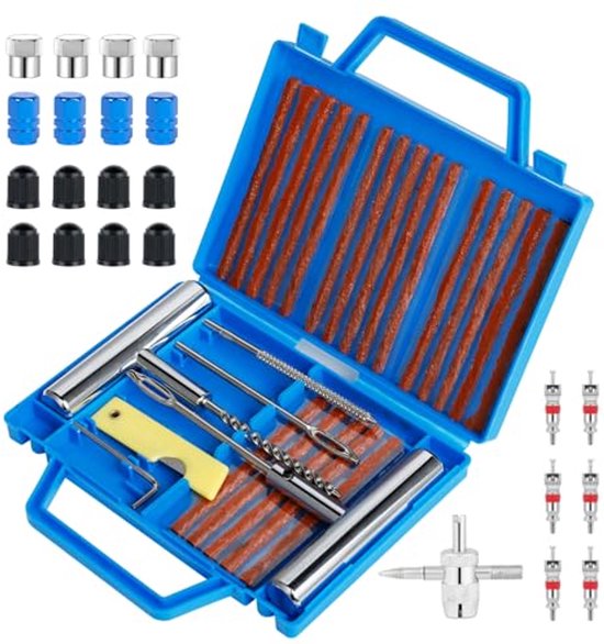 Bandenreparatieset 55 stuks - Heavy Duty Reparatie voor Auto, Motorfiets, Vrachtwagen en ATV van Merkloos