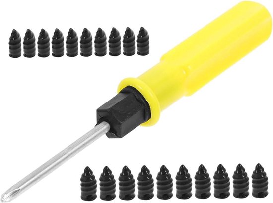 Bandenreparatieset - Autoband reparatiegereedschap - Bandensnel Repareren - Eenvoudig en Effectief - 1.20X0.30X0.30CM - Zwart