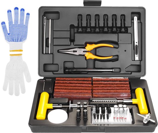 Bandenreparatieset - Autobanden reparatiekit - Bandensnel Herstellen - 100-delige set - 30 x 20 x 7 cm - Niet gespecificeerd
