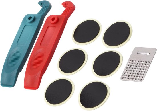 Bandenreparatieset Fiets - Lijmvrije Pleisters - Pechhulp Onderweg - Sterke Nylonlichters - 6 Pleisters - Groen