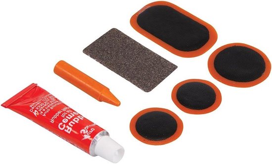 Bandenreparatieset - Fietsband reparatie - Pech onderweg - Uitgebreide set - 7-delig - Meerkleurig