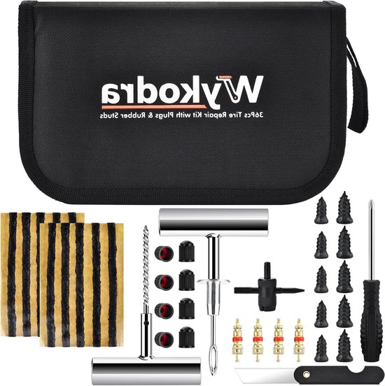 Bandenreparatieset - Gereedschap & pluggen - Noodreparatie - Heavy-duty staal - 36 stuks - Niet gespecificeerd