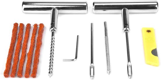 Bandenreparatieset - Lek reparatieset - Onderweg banden repareren - 13-delige uitgebreide set - 600 g - Niet gespecificeerd