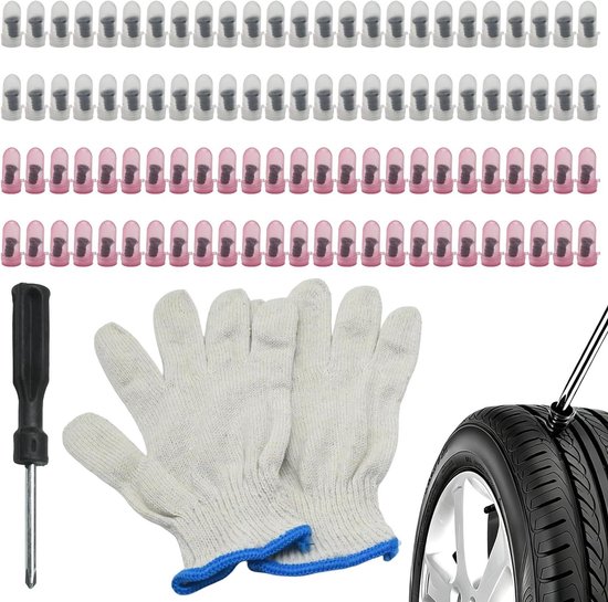Bandenreparatieset - Lekke band reparatie - Noodreparatie onderweg - Veilige luchtdichte afdichting - 100 stuks - Niet gespecificeerd van Merkloos