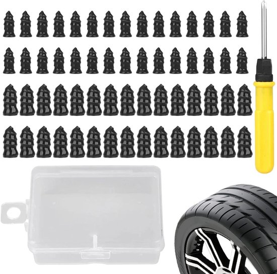 Bandenreparatieset - Lekke band reparatie - Onderweg - Twee maten - 61 delig - Niet gespecificeerd