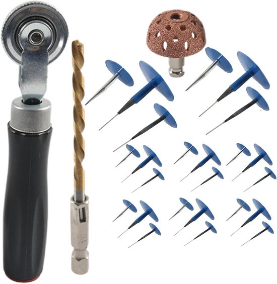 Bandenreparatieset - Lekke banden reparatie - Noodgevallen onderweg - Efficiënte schimmelplug - 27+ stuks - Meerkleurig