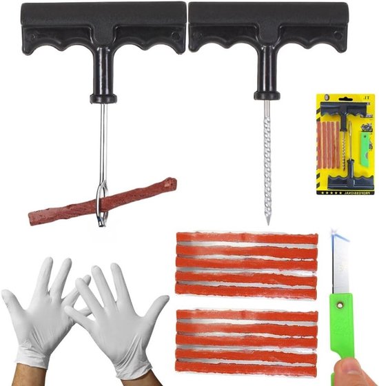 Bandenreparatieset - Lekke banden repareren - Snel banden herstellen - Repareert in 15 minuten