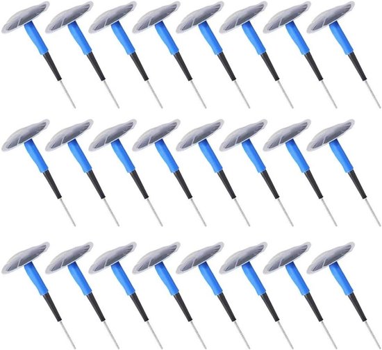 Bandenreparatieset - Lekpleister Kit - Banden Snel Repareren - Hoge Slijtvastheid - 60 x 9mm - Blauw