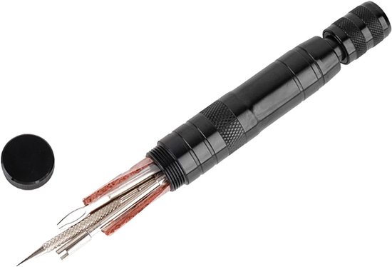 Bandenreparatieset - Motorband reparatiekit - Onderweg banden repareren - Hoge banden compatibiliteit - 11 cm lengte - Zwart van Merkloos