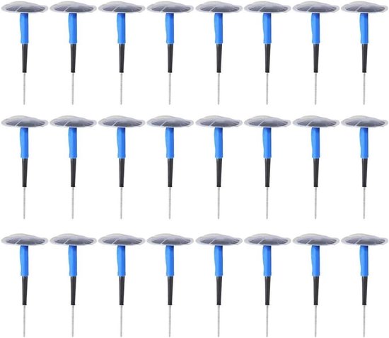 Bandenreparatieset - Paddenstoel plug - Veilig rijden - Hoge temperatuurbestendig - 24 stuks 36x4mm - Zwart