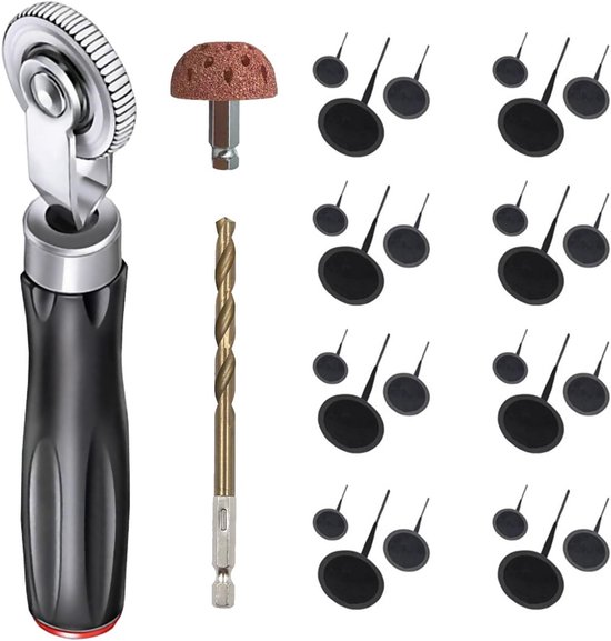 Bandenreparatieset - Paddenstoel reparatie - Snel banden plakken - 27-delige set - 400g van Merkloos