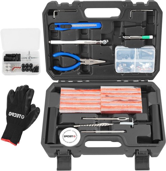 Bandenreparatieset - Pechset - Snelle Bandreparatie - Voor Tubeless Banden - 100 Delig - null