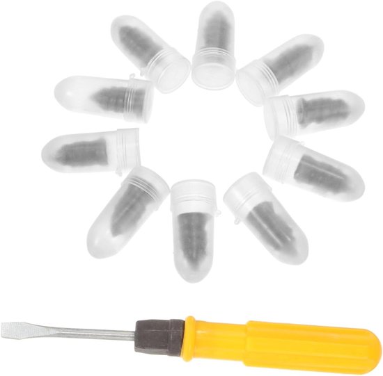 Bandenreparatieset - Reparatieschroeven Rubberen Spijker - Band Snel Repareren - Zelfbediening Geen Vaardigheden - 14 x 1.8 cm - Zwart