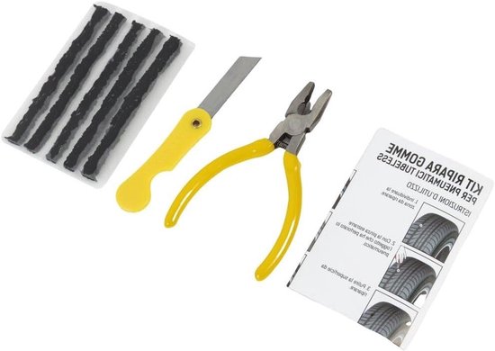 Bandenreparatieset - Reparatieset Tubeless - Snel Banden Herstellen - Voor Alle Tubeless Banden - 7 Delig - Niet Van Toepassing