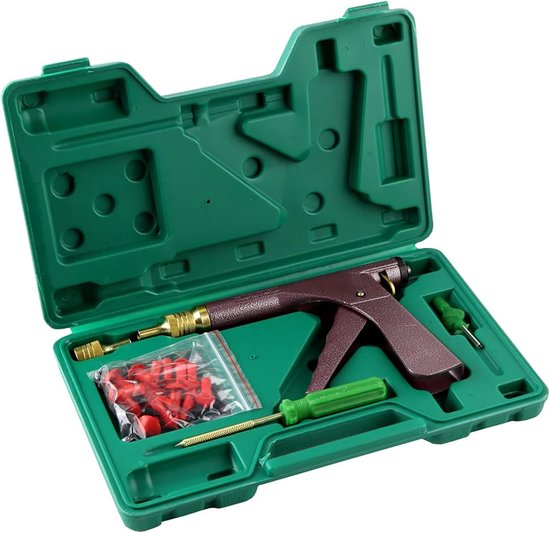 Bandenreparatieset - Tubeless reparatie - Onderweg repareren - Met paddenstoelpluggen - 1500 gram - Zwart