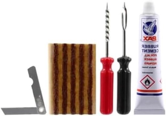 Bandenreparatieset - Tubeless reparatie - Onderweg repareren - Voor diverse voertuigen - Complete set - Niet gespecificeerd