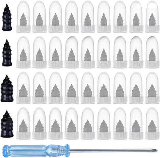 Bandenreparatieset - Vacuüm bandenprikkers - Band repareren - Duurzaam metaal - 40 stuks - Zwart