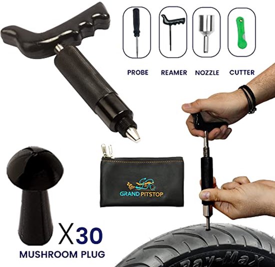 Bandenreparatieset voor motoren en auto's - 30 Paddenstoelpluggen