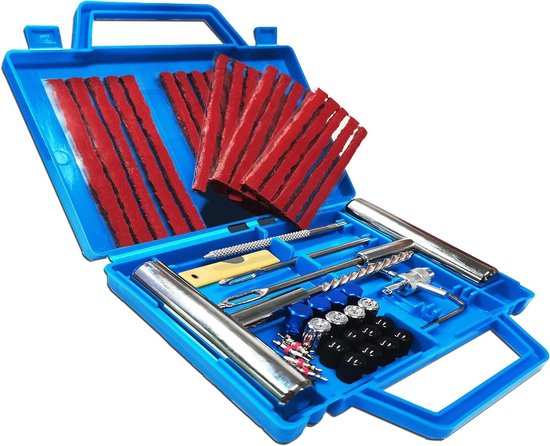 Bandenreparatieset - Zwaar Gebruik - Noodreparatie Onderweg - Compleet Assortiment - 53 Delen - A