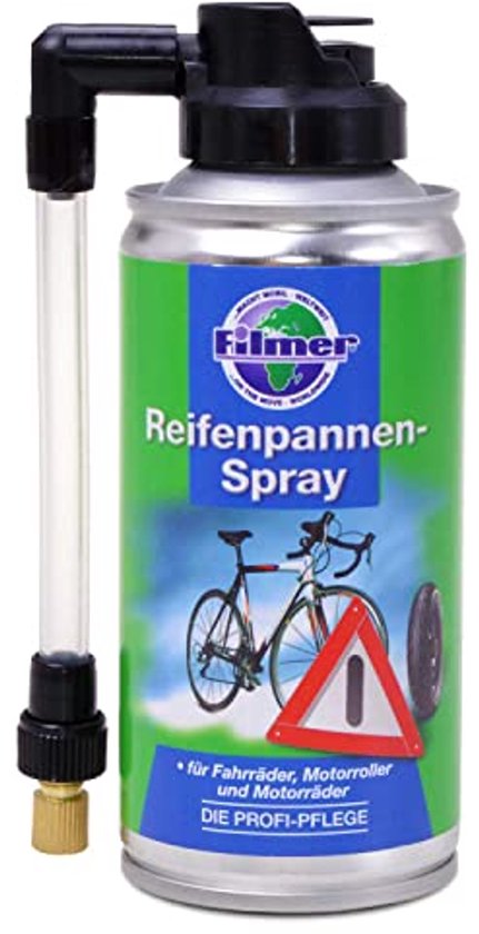 Bandenreparatiespray voor Fiets, Bromfiets en Motorfiets - 150 ml van Merkloos